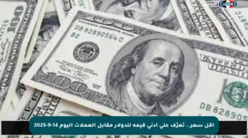 أقل سعر.. تعرّف على أدنى قيمة للدولار مقابل العملات اليوم 14-9-2025
